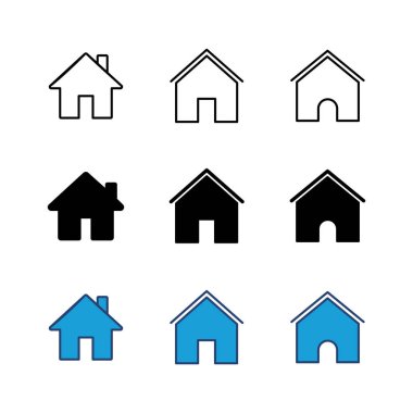 Ev simgesi seti. Ev simgesi vektörü