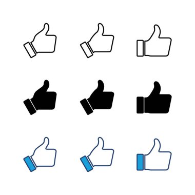 İkona seti. El gibi. Simge vektörü gibi. 