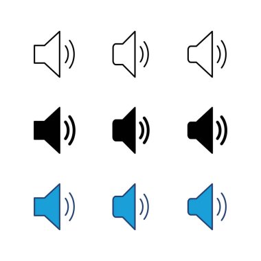 Hoparlör simgesi hazır. Hacim simgesi vektörü. Hoparlör ikon vektörü. ses sembolü