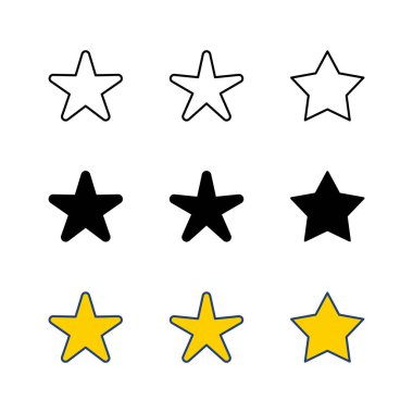 Yıldız Simgesi hazır. derecelendirme simgesi vektörü favori yıldız simgesi