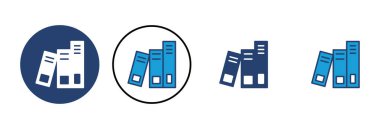 Kütüphane simgesi vektörü. eğitim simgesi vektörü