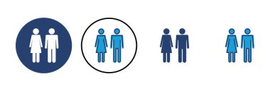 Erkek ve kadın ikon vektörü. erkek ve kadın sembolü