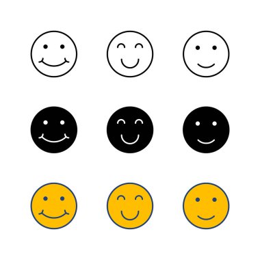 Gülümseme ikonu hazır. Gülümseme simgesi. Geri bildirim 