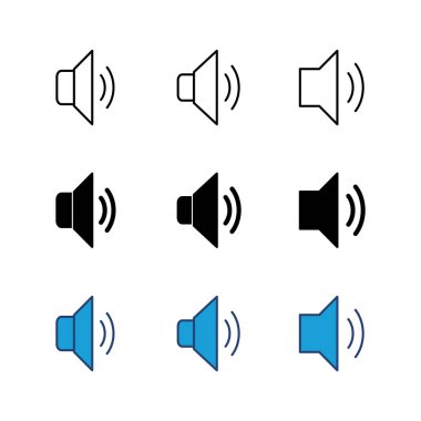 Hoparlör simgesi hazır. Hacim simgesi vektörü. Hoparlör ikon vektörü. ses sembolü