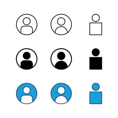 Kullanıcı Simgesi ayarlandı. İnsan imzası. insanlar simgesi. 