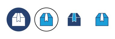 Kutu simgesi vektörü. kutu vektör simgesi, paket, paket