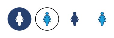 Kadın ikon vektörü. kadın simge vektörü