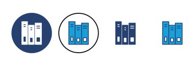 Kütüphane simgesi vektörü. eğitim simgesi vektörü
