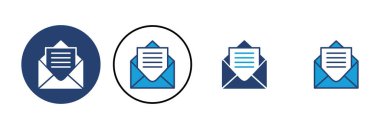 Posta simgesi vektörü. e- posta simgesi vektörü. E- posta simgesi. Zarf illüstrasyonu