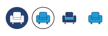 Koltuk simgesi vektörü. kanepe ikonu çizimi