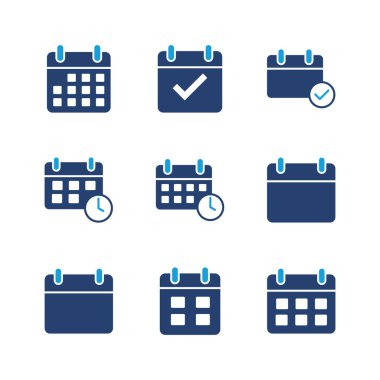 Takvim simgesi ayarlandı. Takvim sembolü. takvim vektör simgesi