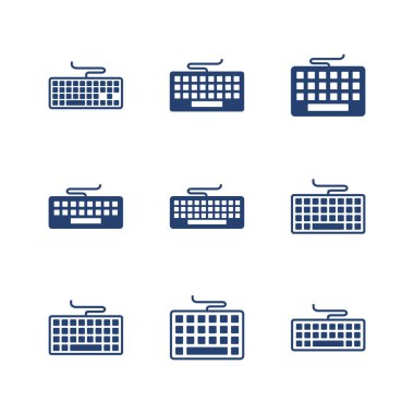 Klavye simgesi ayarlandı. Klavye vektör sembolü