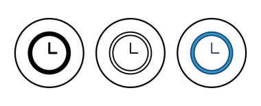 Saat simgesi vektörü. Zaman simgesi vektörü. simge simgesini izle