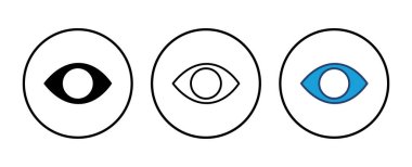 Göz simgesi vektörü. Göz vektör simgesi. Bak ve Görüş simgesi. 