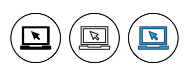 Dizüstü bilgisayar simgesi vektörü. bilgisayar simgesi vektörü