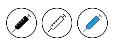 Şırınga ikon vektörü. enjeksiyon simgesi vektörü.
