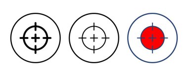 Hedef ikon vektörü. hedef simge vektörü. hedef pazarlama simgesi vektörü