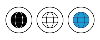 Web simgesi vektörü. Web simgesine git. Web tıklama simgesi