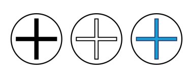 Artı simge vektörü. Artı simge ekle