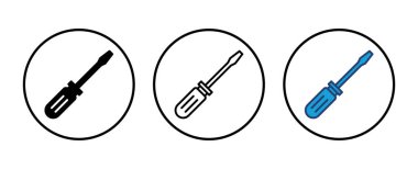 Tornavida simgesi vektörü. araçlar simgesi vektörü