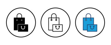 Alışveriş poşeti ikon vektörü. alışveriş simgesi vektörü