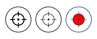 Hedef ikon vektörü. hedef simge vektörü. hedef pazarlama simgesi vektörü