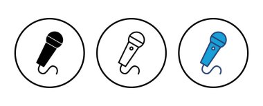 mikrofon ikon vektörü. karaoke simgesi vektörü