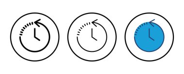 Tarih simgesi vektörü. son olay geçmişi