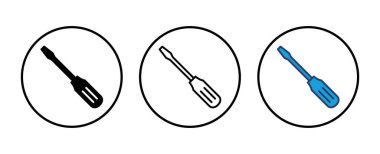 Tornavida simgesi vektörü. araçlar simgesi vektörü