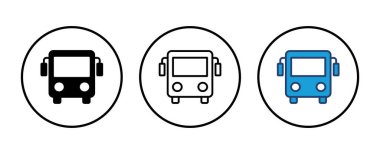 Otobüs simgesi vektörü. bus vektör simgesi
