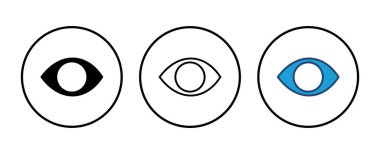 Göz simgesi vektörü. Göz vektör simgesi. Bak ve Görüş simgesi. 