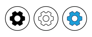 Simge Vektörü Ayarlanıyor. Cog Ayarları Simge Simgesi