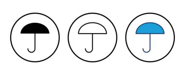 Şemsiye simgesi vektörü. şemsiye işareti simgesi