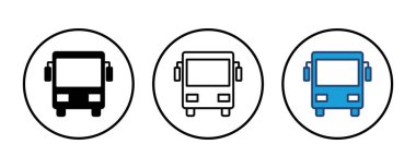 Otobüs simgesi vektörü. bus vektör simgesi