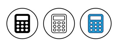 Hesap makinesi ikon vektörü. Hesap makinesi simgesi. hesap makinesi vektörü