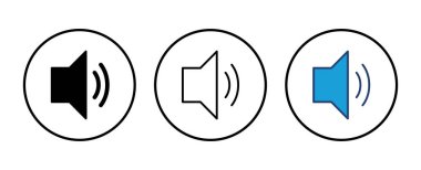Sözcü simgesi vektörü. Hacim simgesi vektörü. Hoparlör ikon vektörü. ses sembolü