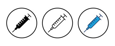 Şırınga ikon vektörü. enjeksiyon simgesi vektörü.