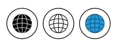 Web simgesi vektörü. Web simgesine git. Web tıklama simgesi