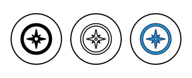 Pusula simgesi vektörü. ok pusula simgesi vektörü