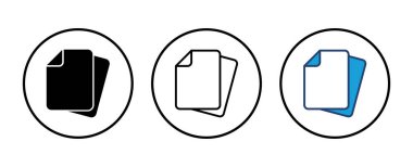 Belge simgesi vektörü. Kağıt ikonu. Dosya Simgesi