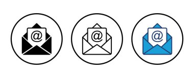 Posta simgesi vektörü. e- posta simgesi vektörü. E- posta simgesi. Zarf illüstrasyonu