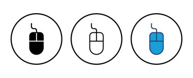 Fare simgesi vektörü. Simge vektörüne tıklayın. işaretleyici simgesi vektörü.