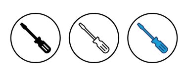 Tornavida simgesi vektörü. araçlar simgesi vektörü