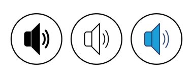 Sözcü simgesi vektörü. Hacim simgesi vektörü. Hoparlör ikon vektörü. ses sembolü