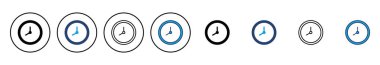 Saat simgesi vektörü. Zaman simgesi vektörü. simge simgesini izle