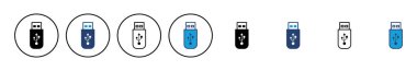 Usb simge vektörü. Flash disk simgesi vektörü