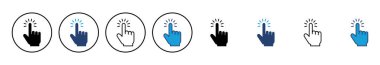 Simge vektörüne elle tıkla. işaret simgesi vektörü. el imleç simgesi vektörü