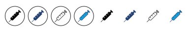Şırınga ikon vektörü. enjeksiyon simgesi vektörü.