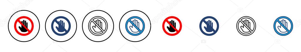 Stop icon vector. stop road sign. hand stop icon vector