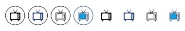 Televizyon ikonu vektörü. televizyon simgesi vektörü